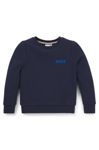 Kinder-Sweatshirt aus Fleece mit Logo-Print