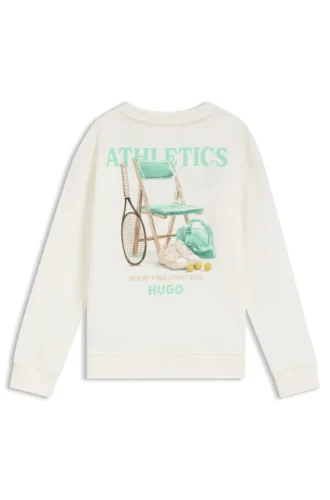 Kinder-Sweatshirt aus Fleece mit Sportmotiv