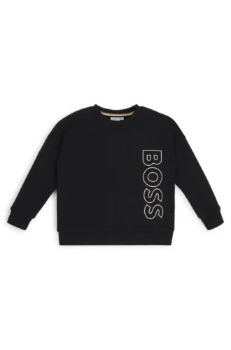 Kinder-Sweatshirt aus Fleece mit vertikalem Logo