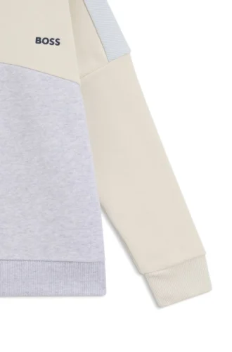 Kinder-Sweatshirt mit Colour-Blocking aus Baumwollmischung