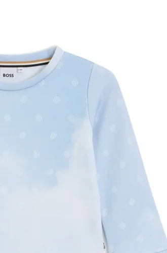 Kinder-Sweatshirt mit Double-B-Monogrammen und Wolken