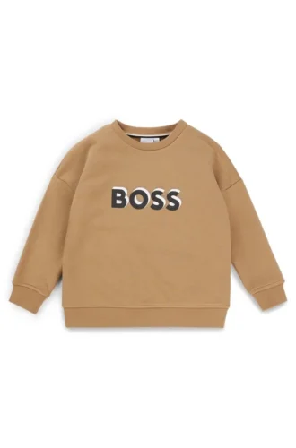 Kinder-Sweatshirt mit geprägtem Logo aus Baumwollmischung