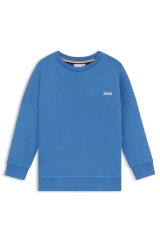 Kinder-Sweatshirt mit Kontrastlogo aus Baumwollmischung