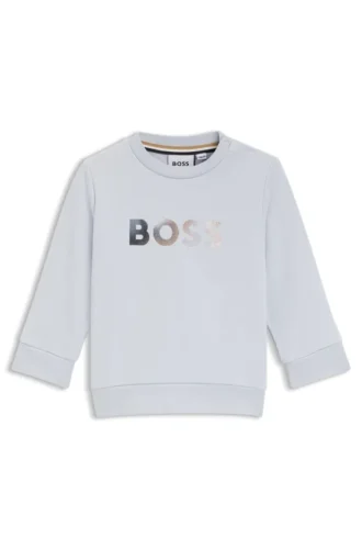 Kinder-Sweatshirt mit Logo aus Baumwollmisch-Frottee