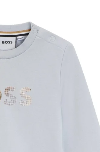 Kinder-Sweatshirt mit Logo aus Baumwollmisch-Frottee
