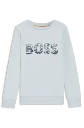 Kinder-Sweatshirt mit Logo-Motiv aus einer Baumwollmischung