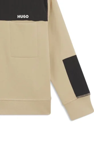 Kinder-Sweatshirt mit Ripstop-Besatz aus Baumwollmischung