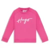 Kinder-Sweatshirt mit schillerndem Logo aus Baumwollmischung