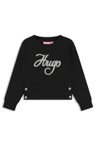 Kinder-Sweatshirt mit Schriftzug-Logo aus Baumwollmischung