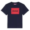 Kinder-T-Shirt aus Baumwolle in Regular-Fit mit rotem Logo Kinder-T-Shirt aus Baumwolle in Regular-Fit mit rotem Logo