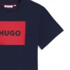 Kinder-T-Shirt aus Baumwolle in Regular-Fit mit rotem Logo Kinder-T-Shirt aus Baumwolle in Regular-Fit mit rotem Logo