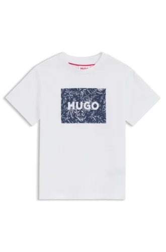 Kinder-T-Shirt aus Baumwolle mit aufgedrucktem Logo