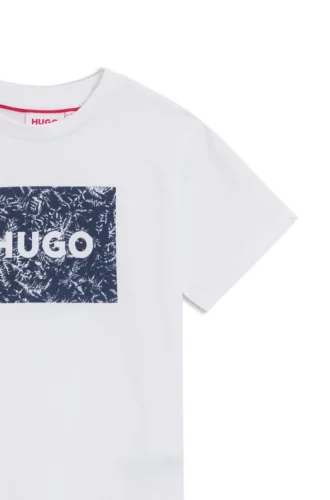 Kinder-T-Shirt aus Baumwolle mit aufgedrucktem Logo