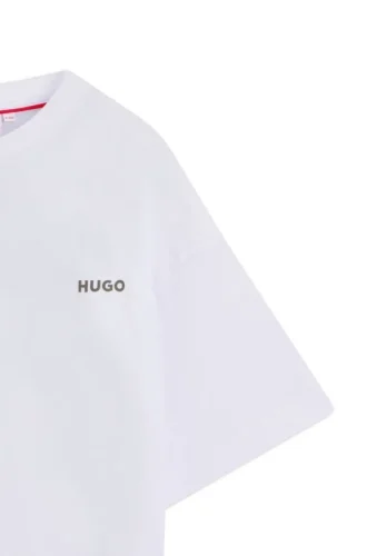 Kinder-T-Shirt aus Baumwolle mit Box-Motiv