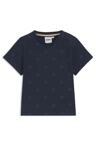 Kinder-T-Shirt aus Baumwolle mit Double-B-Monogrammen