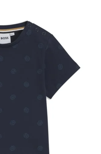 Kinder-T-Shirt aus Baumwolle mit Double-B-Monogrammen