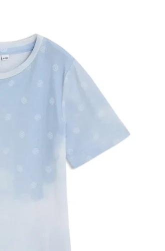 Kinder-T-Shirt aus Baumwolle mit Double-B-Monogrammen und Wolken