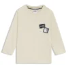 Kinder-T-Shirt aus Baumwolle mit drei Logo-Aufnähern Kinder-T-Shirt aus Baumwolle mit drei Logo-Aufnähern