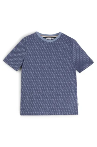 Kinder-T-Shirt aus Baumwolle mit durchgehendem Monogramm-Print