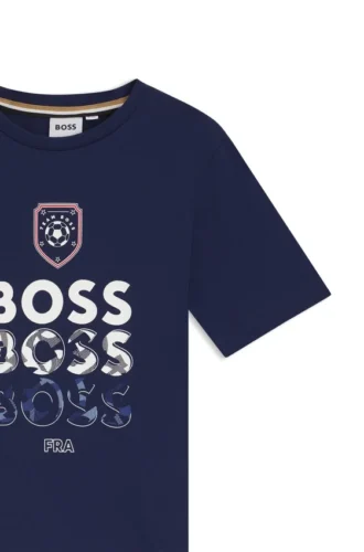 Kinder-T-Shirt aus Baumwolle mit Fußballmotiv