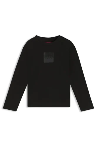 Kinder-T-Shirt aus Baumwolle mit geteiltem Logo