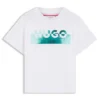 Kinder-T-Shirt aus Baumwolle mit geteiltem Logo Kinder-T-Shirt aus Baumwolle mit geteiltem Logo