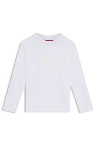 Kinder-T-Shirt aus Baumwolle mit geteiltem Logo