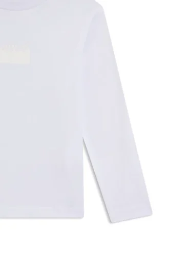 Kinder-T-Shirt aus Baumwolle mit geteiltem Logo