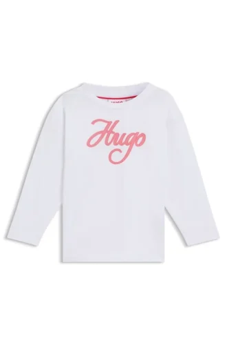 Kinder-T-Shirt aus Baumwolle mit Glitzer-Logo