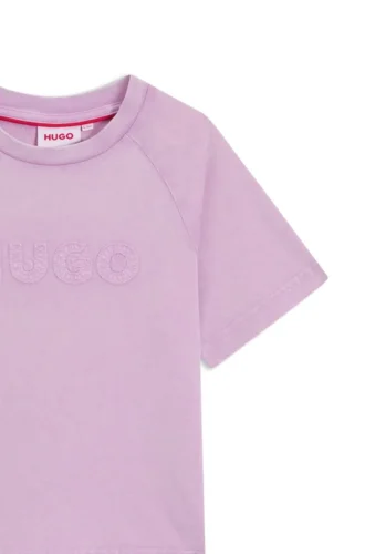 Kinder-T-Shirt aus Baumwolle mit Logo-Detail