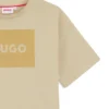 Kinder-T-Shirt aus Baumwolle mit Logo in Samtoptik Kinder-T-Shirt aus Baumwolle mit Logo in Samtoptik