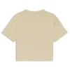Kinder-T-Shirt aus Baumwolle mit Logo in Samtoptik Kinder-T-Shirt aus Baumwolle mit Logo in Samtoptik