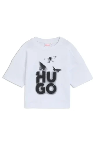 Kinder-T-Shirt aus Baumwolle mit Logo-Motiv