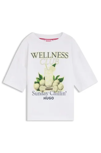 Kinder-T-Shirt aus Baumwolle mit Logo-Motiv