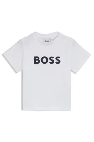 Kinder-T-Shirt aus Baumwolle mit Logo-Print
