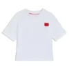 Kinder-T-Shirt aus Baumwolle mit Motiv auf der Rückseite Kinder-T-Shirt aus Baumwolle mit Motiv auf der Rückseite