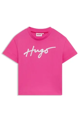 Kinder-T-Shirt aus Baumwolle mit schillerndem Logo