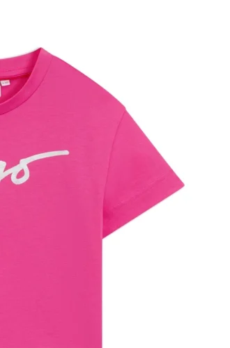 Kinder-T-Shirt aus Baumwolle mit schillerndem Logo
