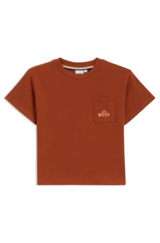 Kinder-T-Shirt aus Baumwolle mit Stickmotiv