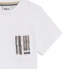 Kinder-T-Shirt aus Baumwolle mit Tasche im charakteristischen Streifenmuster Kinder-T-Shirt aus Baumwolle mit Tasche im charakteristischen Streifenmuster