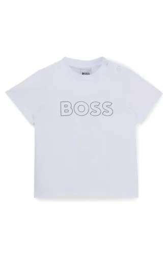 Kinder-T-Shirt aus Baumwolljersey mit geprägtem Logo-Print