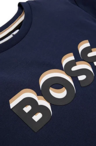 Kinder-T-Shirt aus Baumwolljersey mit geprägtem Logo-Print