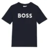 Kinder-T-Shirt aus Baumwolljersey mit Kontrastlogo