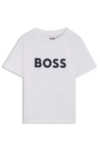 Kinder-T-Shirt aus Baumwolljersey mit Kontrastlogo