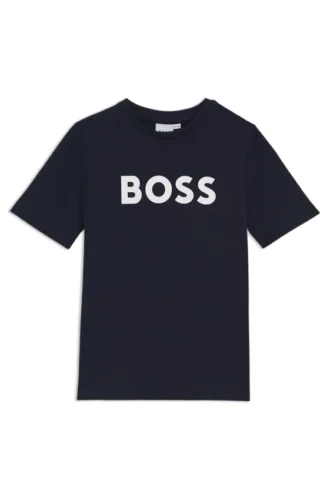 Kinder-T-Shirt aus Baumwolljersey mit Kontrastlogo