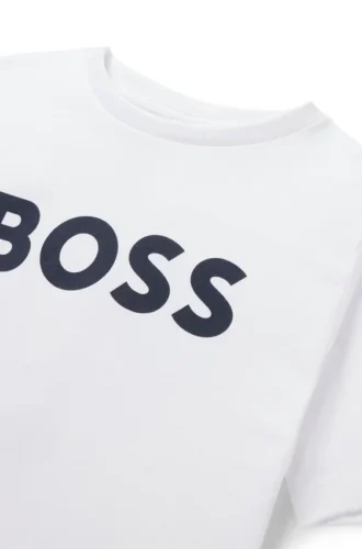 Kinder-T-Shirt aus Baumwolljersey mit Kontrastlogo