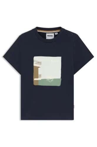 Kinder-T-Shirt aus Baumwolljersey mit Logo-Grafik