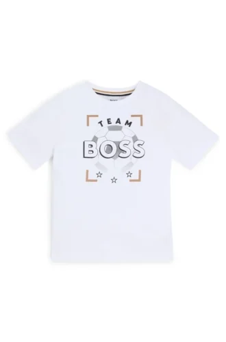 Kinder-T-Shirt aus Baumwolljersey mit Logo-Motiv
