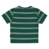 Kinder-T-Shirt aus gestreifter Baumwolle mit Logo im College-Stil