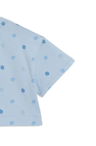 Kinder-T-Shirt aus Stretch-Baumwolle mit Double-B-Monogrammen